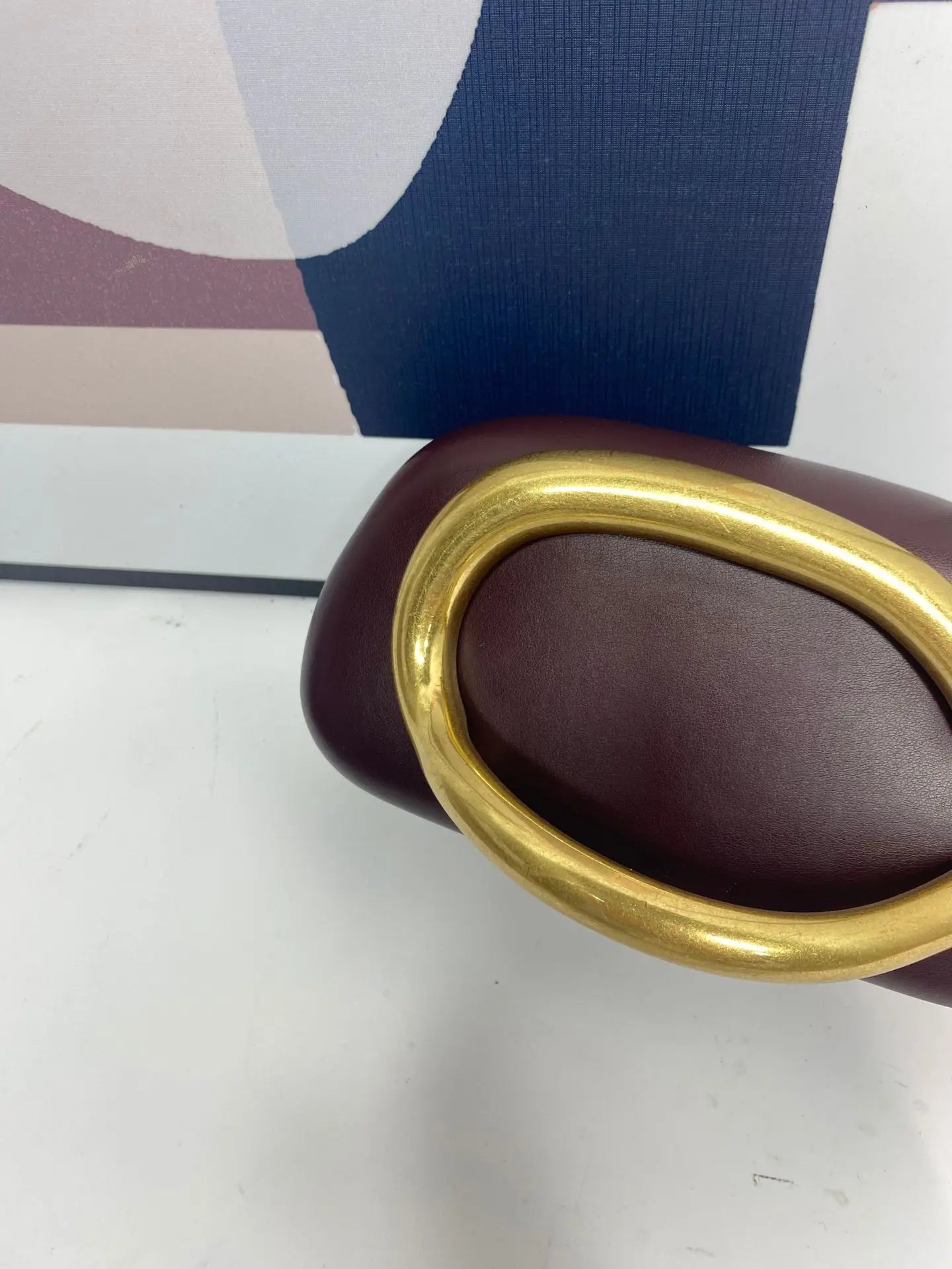 Gold Metal Closure Clutch