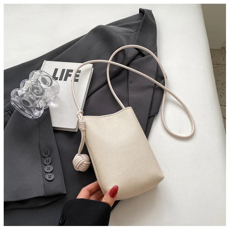 Leather Small Crossbody Bag Cell Phone