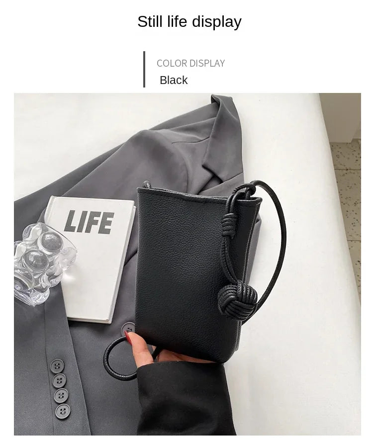 Leather Small Crossbody Bag Cell Phone