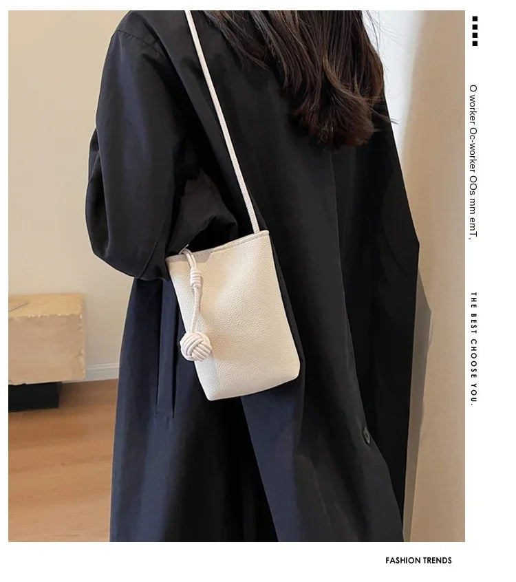 Leather Small Crossbody Bag Cell Phone
