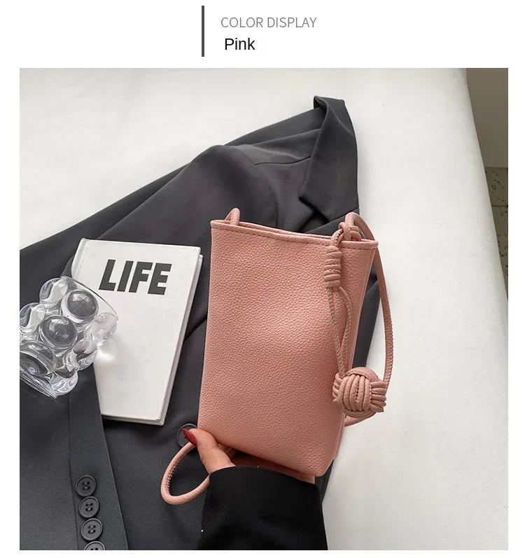 Leather Small Crossbody Bag Cell Phone