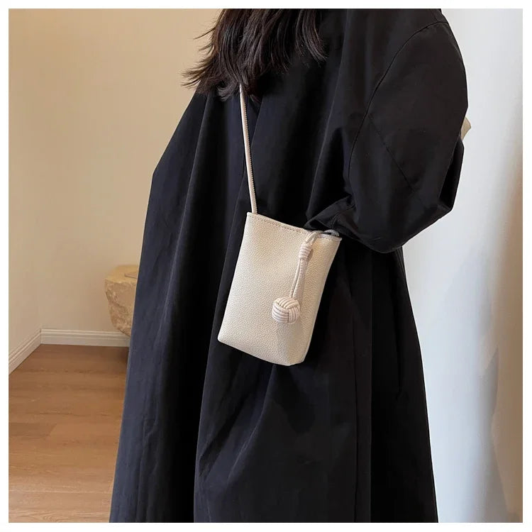 Leather Small Crossbody Bag Cell Phone
