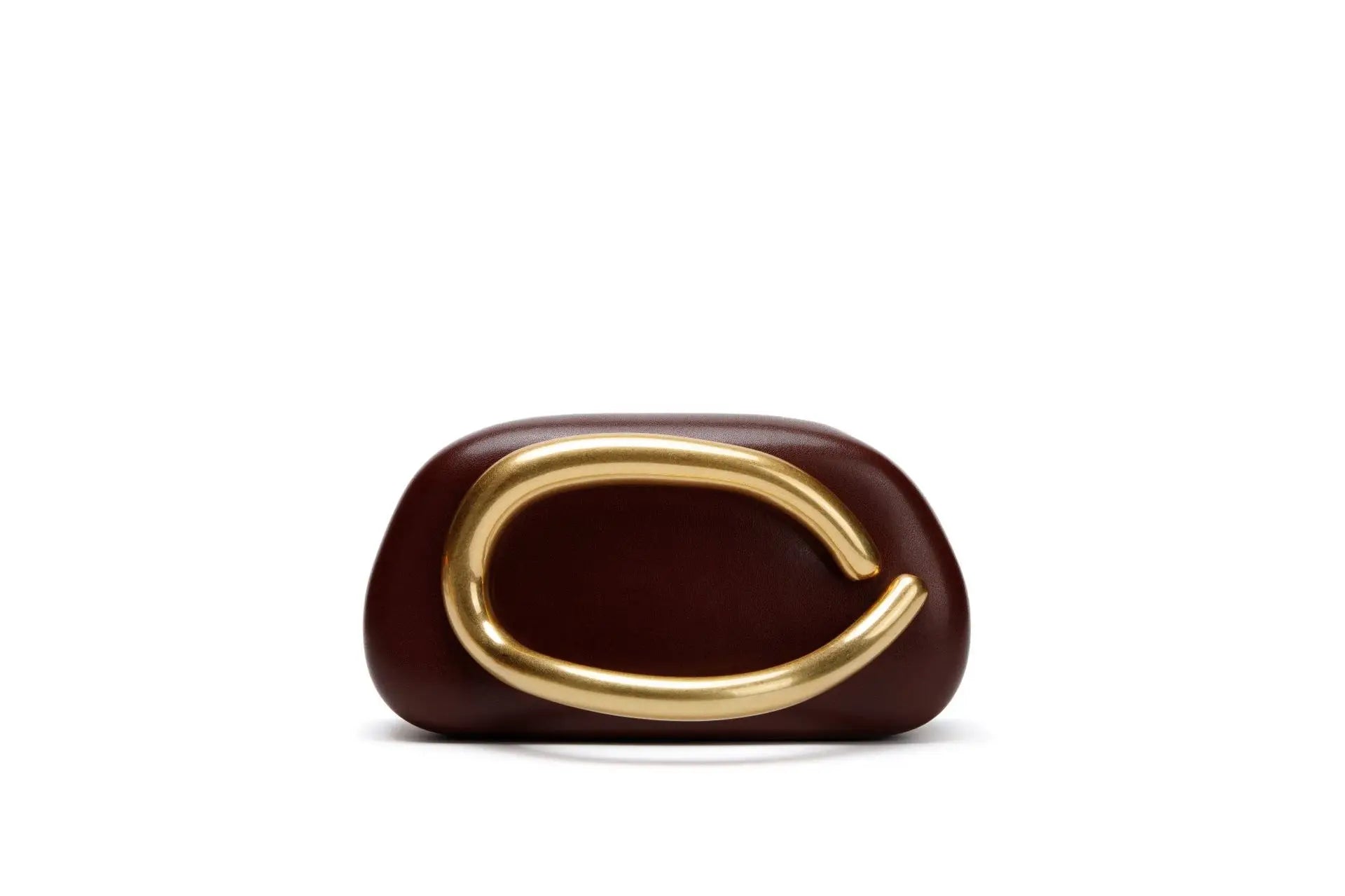 Gold Metal Closure Clutch