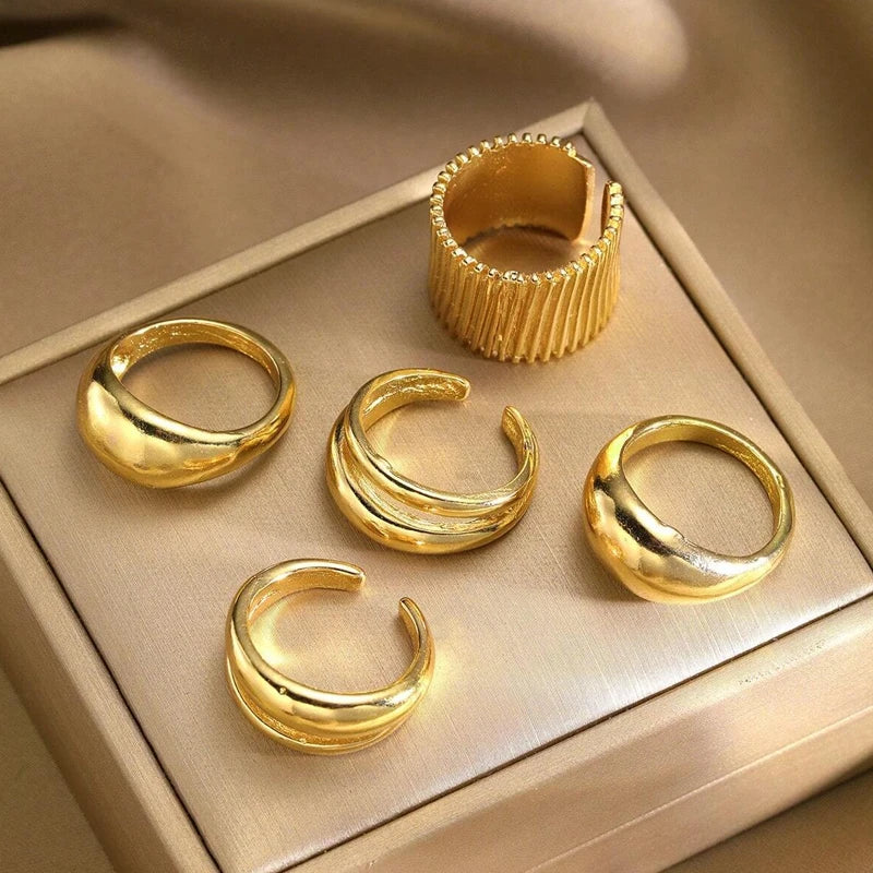 8pcs Set Asymmetrical Rings
