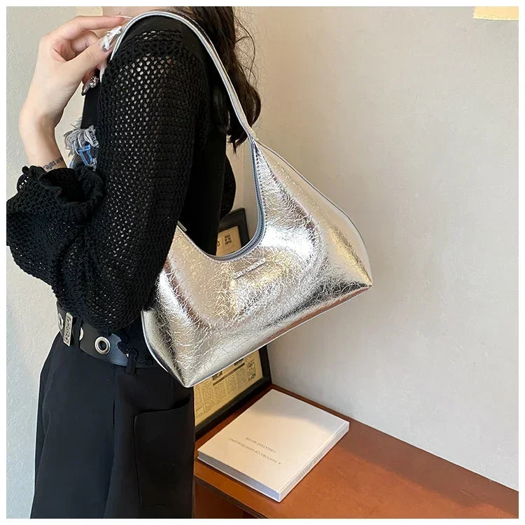 French Shoulder Bag metallic