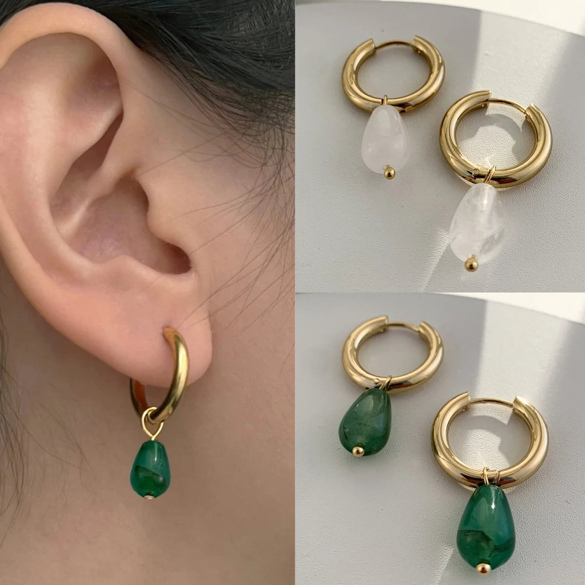 Vintage Teardrop Dangle Earrings