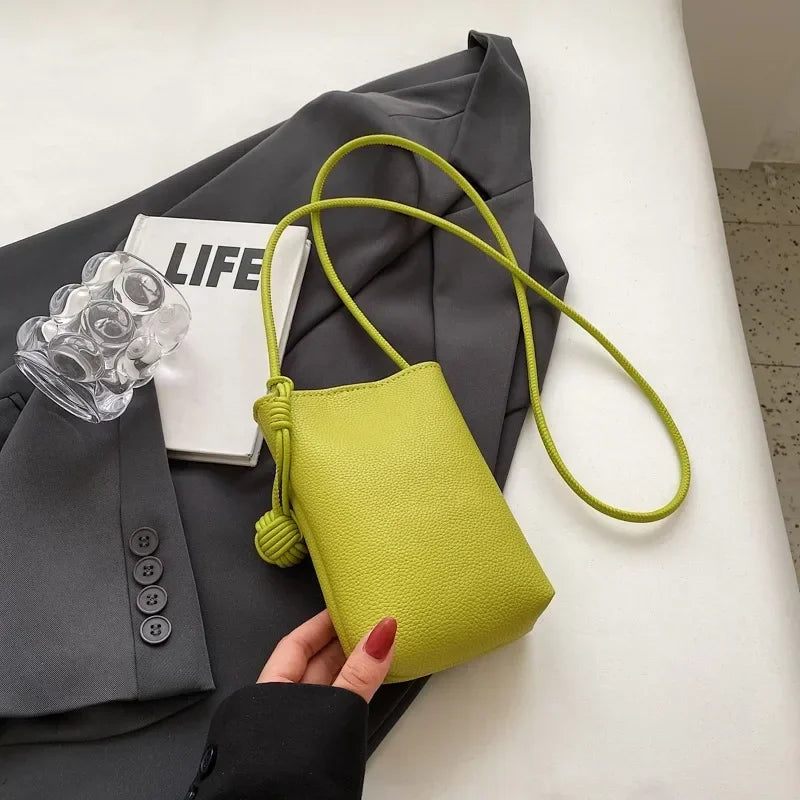 Leather Small Crossbody Bag Cell Phone