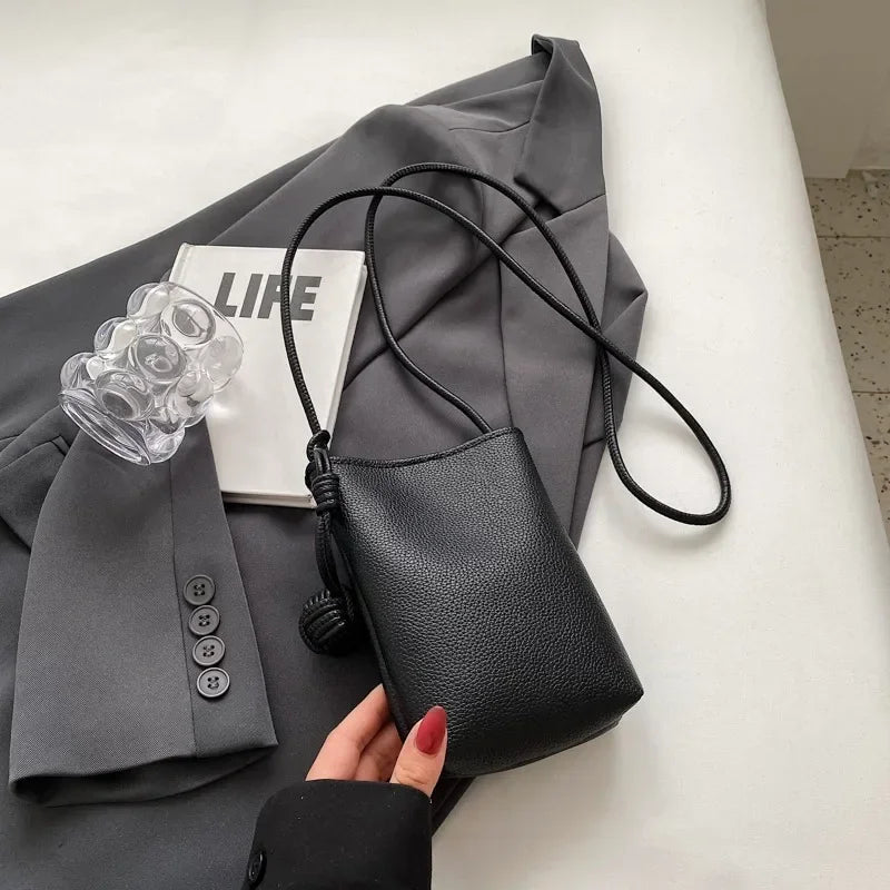 Leather Small Crossbody Bag Cell Phone