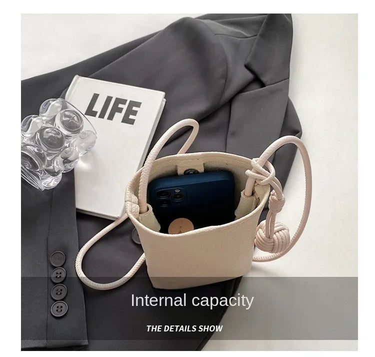 Leather Small Crossbody Bag Cell Phone
