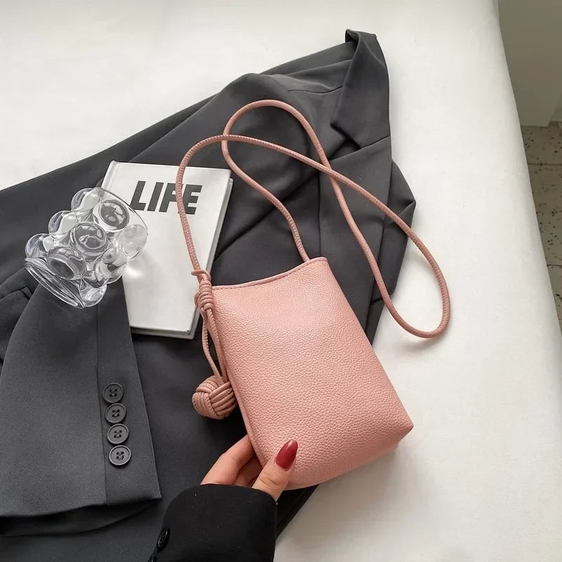 Leather Small Crossbody Bag Cell Phone