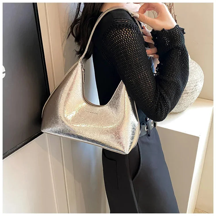French Shoulder Bag metallic
