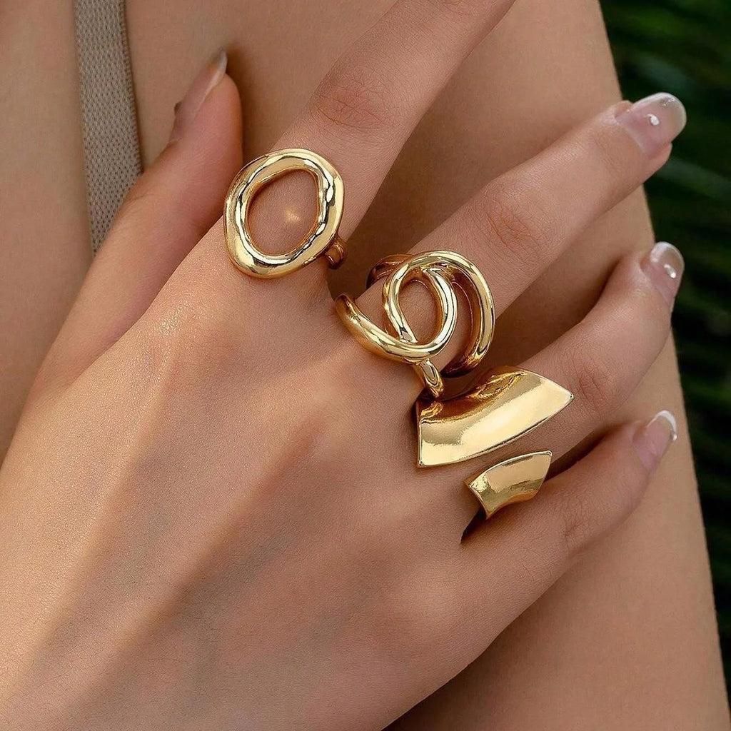 8pcs Set Asymmetrical Rings