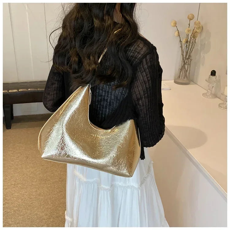 French Shoulder Bag metallic