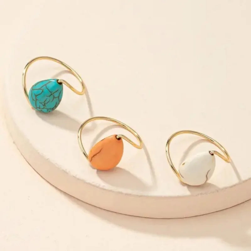 Geometric Rings Retro Stone