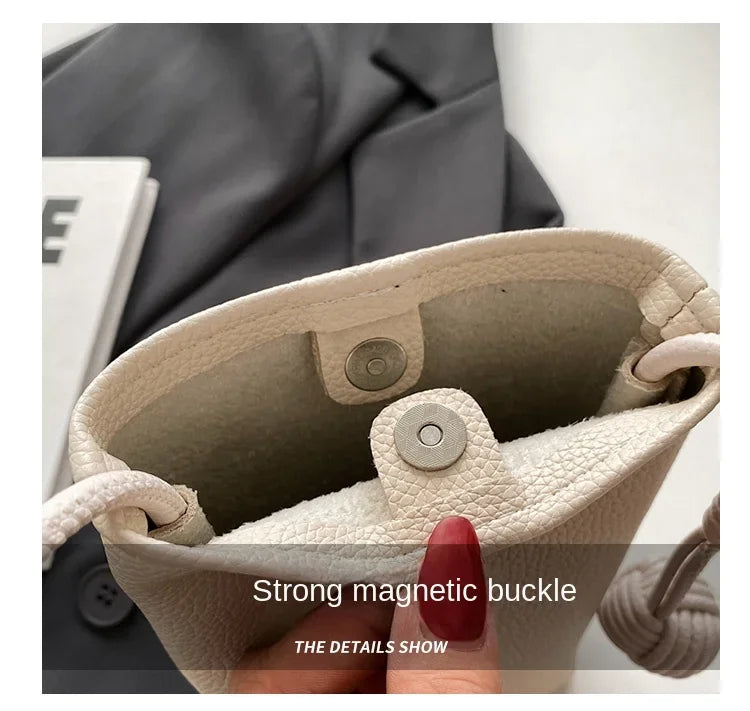 Leather Small Crossbody Bag Cell Phone