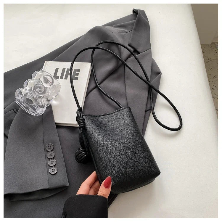 Leather Small Crossbody Bag Cell Phone